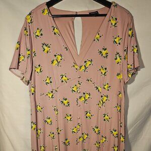 Torrid Light Lavender Dress with Lemons – Size 1